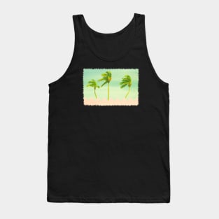 THREE PALM TREES AT THE BEACH Tank Top